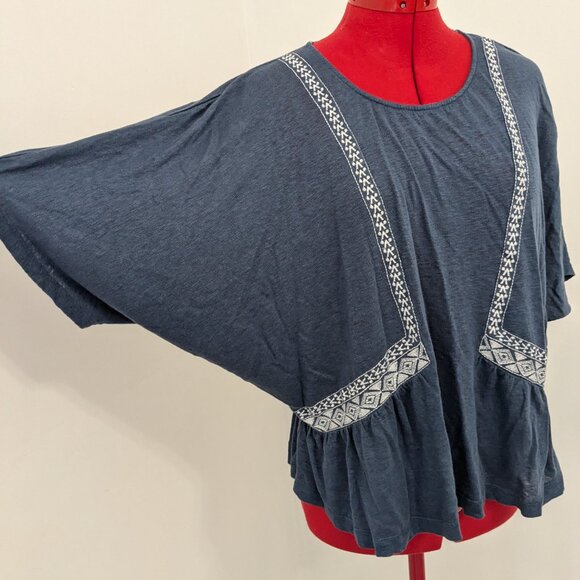 Akemi + Kin Blue Boho Top - Picture 2 of 6